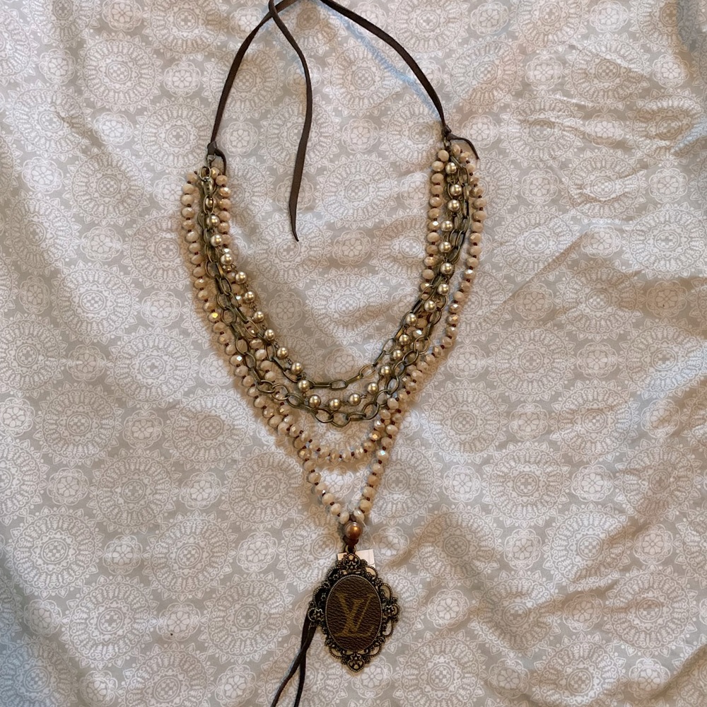 Repurposed L*V* necklace. NWT